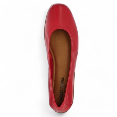 ballerine grande taille Josef Seibel Fenja 01 rouge Shoesissime, vue dessus