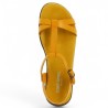 Sandale jaune confort Josef Seibel cuir 42, 43, 44, 45 Shoesissime, vue dessus