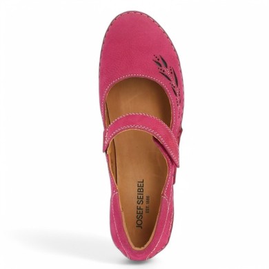 ballerine à bride rose fushia Josef Seibel Fergey 58 grande pointure femme Shoesissime, vue dessus