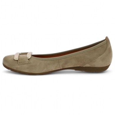 Ballerine Gabor beige à plaque grande taille femme Shoesissime, vue intérieure