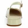 ballerine blanc cassé grande pointure raphia bijoux Gabor 62.243.90  Shoesissime, vue talon