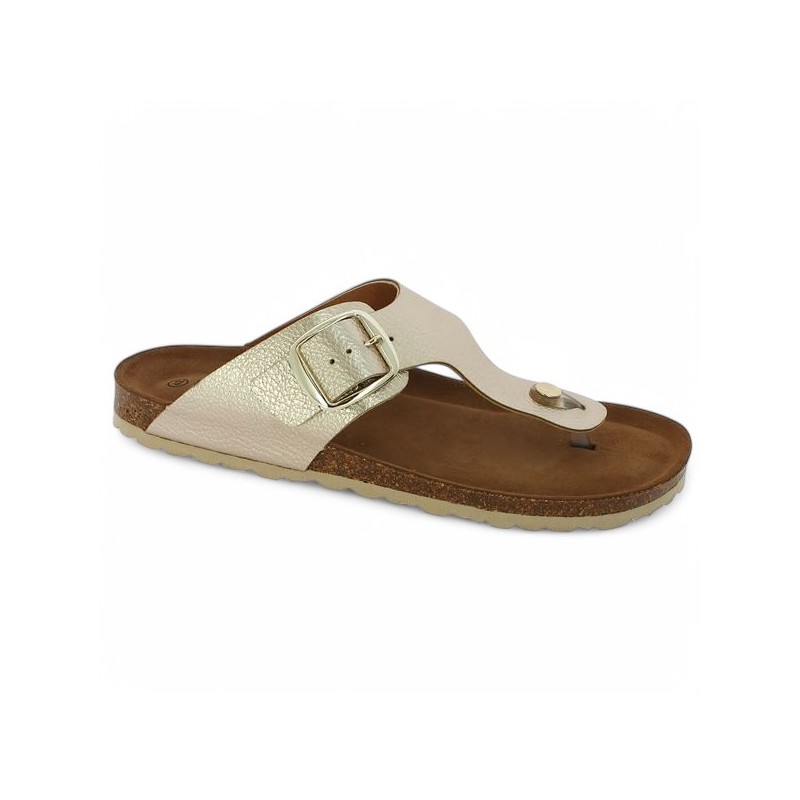 Costa - Mule dorée entredoigts - Barefoot 42, 43, 44, 45 women - Shoesissime