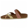 Bikini - Mule rose et beige grande taille - Nu-pieds femme 42, 43, 44, 45 - Shoesissime