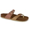 Bikini - Mule rose et beige grande taille - Nu-pieds femme 42, 43, 44, 45 - Shoesissime