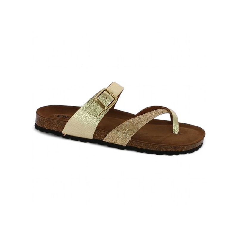 Bikini - Barefoot gold between fingers women - Mule gilded 42, 43, 44, 45, 45 - Shoesissime