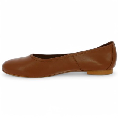 Ballerine femme 42, 43, 44, 45 cuir marron Shoesissime, vue intérieure