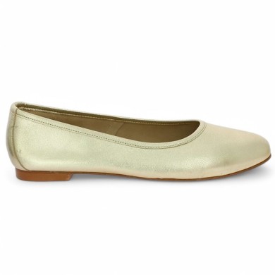 Louisa - Ballerina in gold leather without bow - Ballerinas 42, 43, 44, 45 - Shoesissime