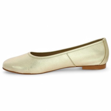 Louisa - Ballerina in gold leather without bow - Ballerinas 42, 43, 44, 45 - Shoesissime