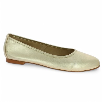 Louisa - Ballerina in gold leather without bow - Ballerinas 42, 43, 44, 45 - Shoesissime