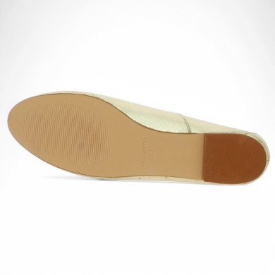 Louisa - Ballerina in gold leather without bow - Ballerinas 42, 43, 44, 45 - Shoesissime