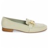 mocassin grande pointure femme blanc cassé Shoesissime, vue coté