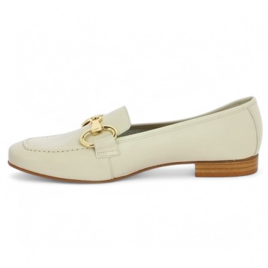 Babeth - Off-white loafer with gold chain - Moccasin grande pointure - Shoesissime