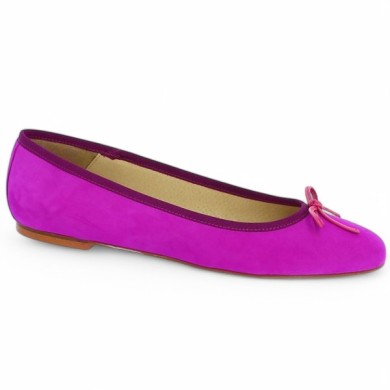 ballerine grande taille rose fushia Shoesissime, vue profil