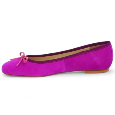 Charlotte - Ballerina pink fushia large size - Chaussures femme grande taille - Shoesissime