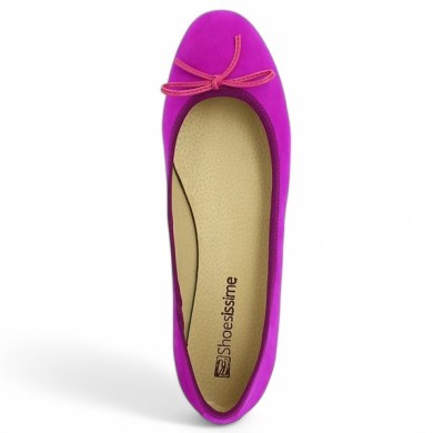 Charlotte - Ballerina pink fushia large size - Chaussures femme grande taille - Shoesissime