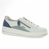 D1C01-84 Baskets Remonte bleu et blanche 42, 43, 44, 45 Shoesissime, vue profil