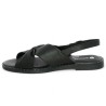 Isa - D3674 Black Sandal Remonte grande taille - Women's large size sandals - Shoesissime