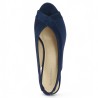 Louise - Escarpin Sandale with blue velvet heel - Ceremonial Shoes Large Size - Shoesissime