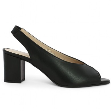 escarpin noir grande taille ouvert à avant été Shoesissime, vue coté