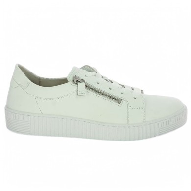 sneakers cuir blanc femme grande pointure Gabor 8, 8.5, 9, 9.5 Shoesissime, vue coté