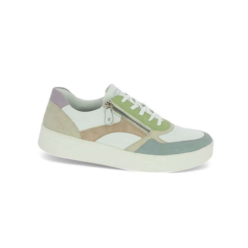 D0J01-87 sneakers Remonte couleur pastels grande taille femme Shoesissime, vue profil