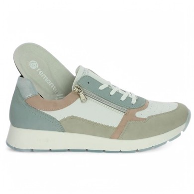 baskets mode couleurs blanc et pastels femme 42, 43, 44, 45 Shoesissime, vue détails