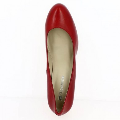 Escarpin Cuir Rouge Grande Taille pour Femme - Shoesissime - Magasin Grande Pointure