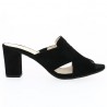 Mule with heels in large size for women 42, 43, 44, 45 SOKA Black by Shoesissime