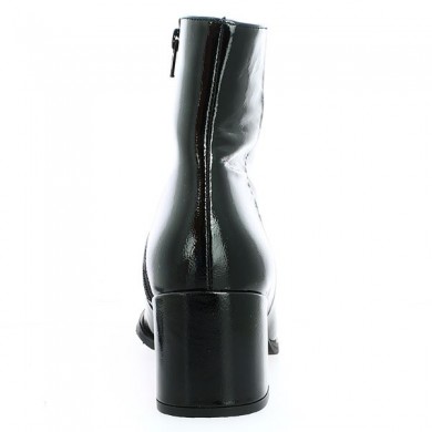 Black patent heel boot 42, 43, 44, 45 couture women's large size, inside view