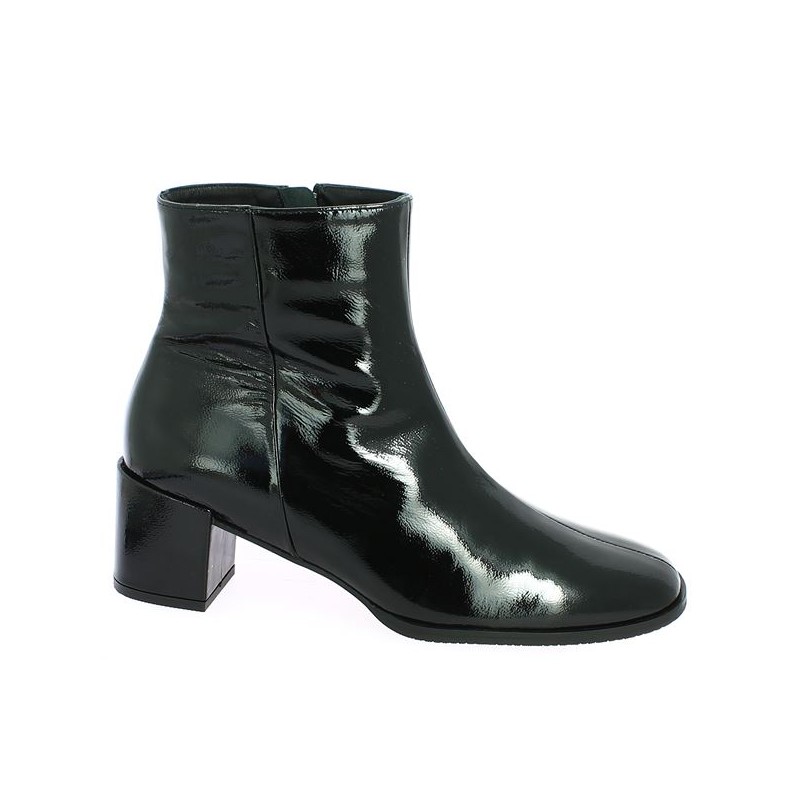 women's black patent ankle boots 42, 43, 44, 45 Shoesissime, side view