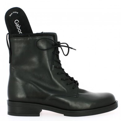 Bottines à lacets noir 8, 9.5, 9, 9.5 femme Gabor, vue talon