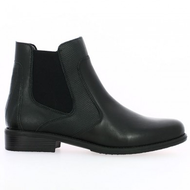 Bottines noires D0F70-01 grande taille shoesissime, vue coté