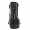 Black boots D0F70-01 large size shoesissime, heel view